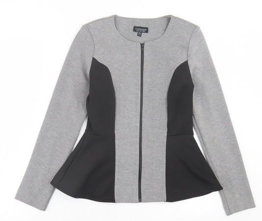 Womens UK Size 10 Topshop Grey Jacket