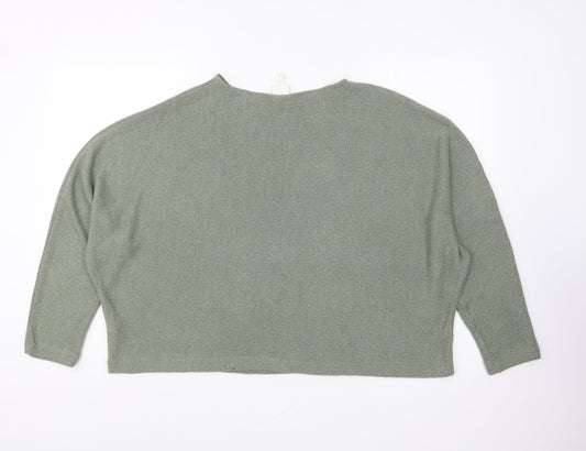 Womens UK Size L H&M Green Pullover Jumper