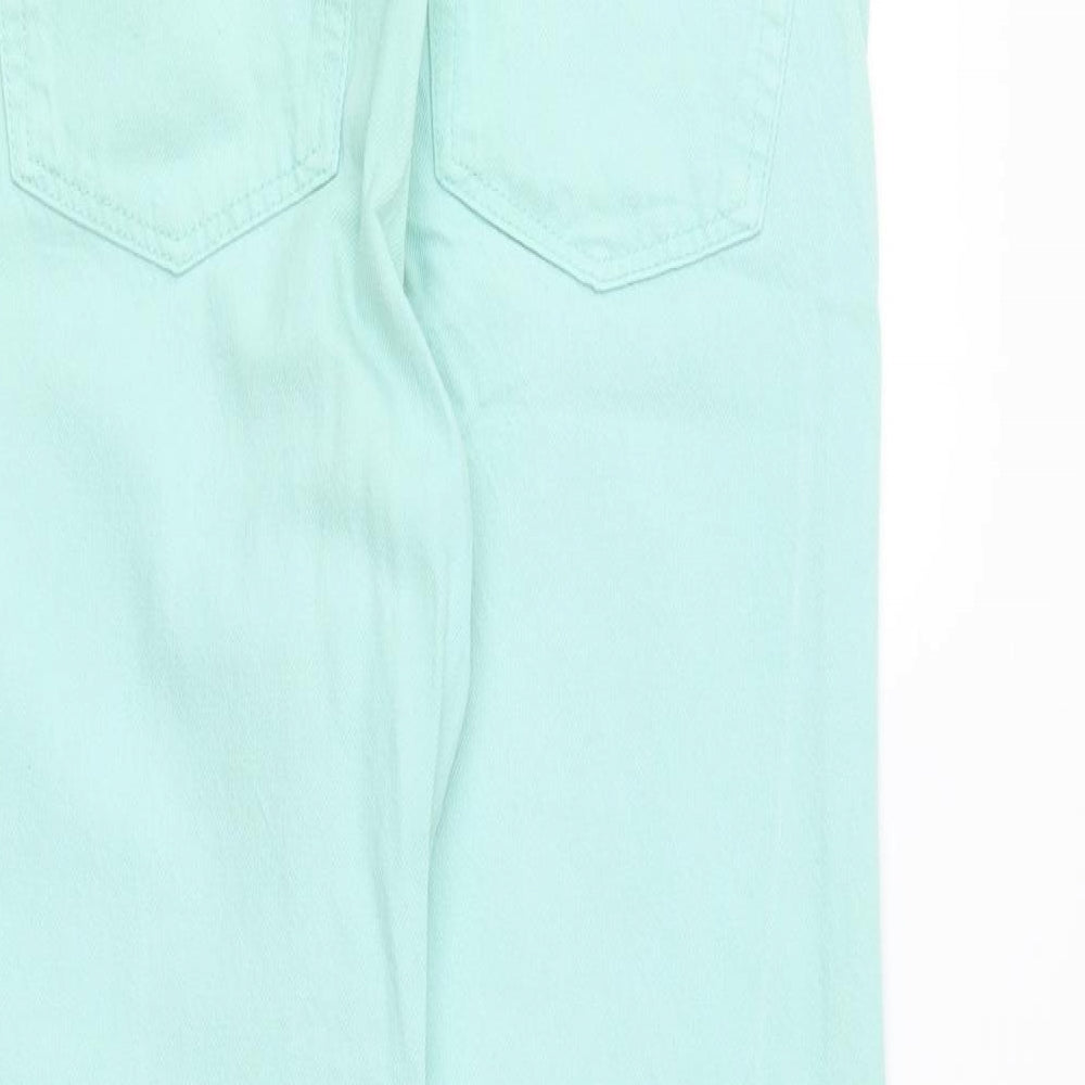 Pull&Bear Womens Blue Cotton Straight Jeans Size 4 L26 in Regular Button