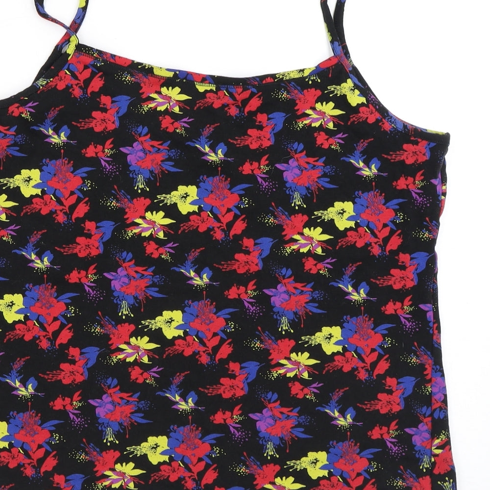 Womens UK Size M Preworn Black Camisole Tank