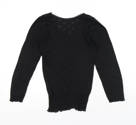 Womens UK Size M Preworn Black Pullover Jumper