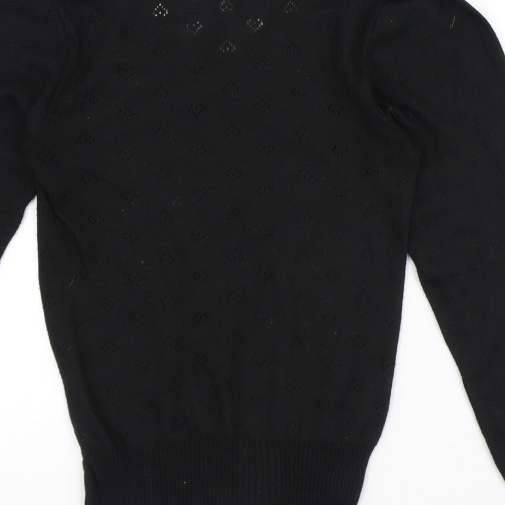 Womens UK Size M Preworn Black Pullover Jumper