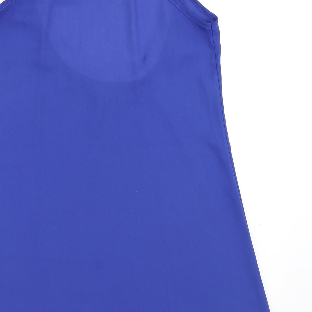 Womens UK Size L Preworn Blue Basic Blouse