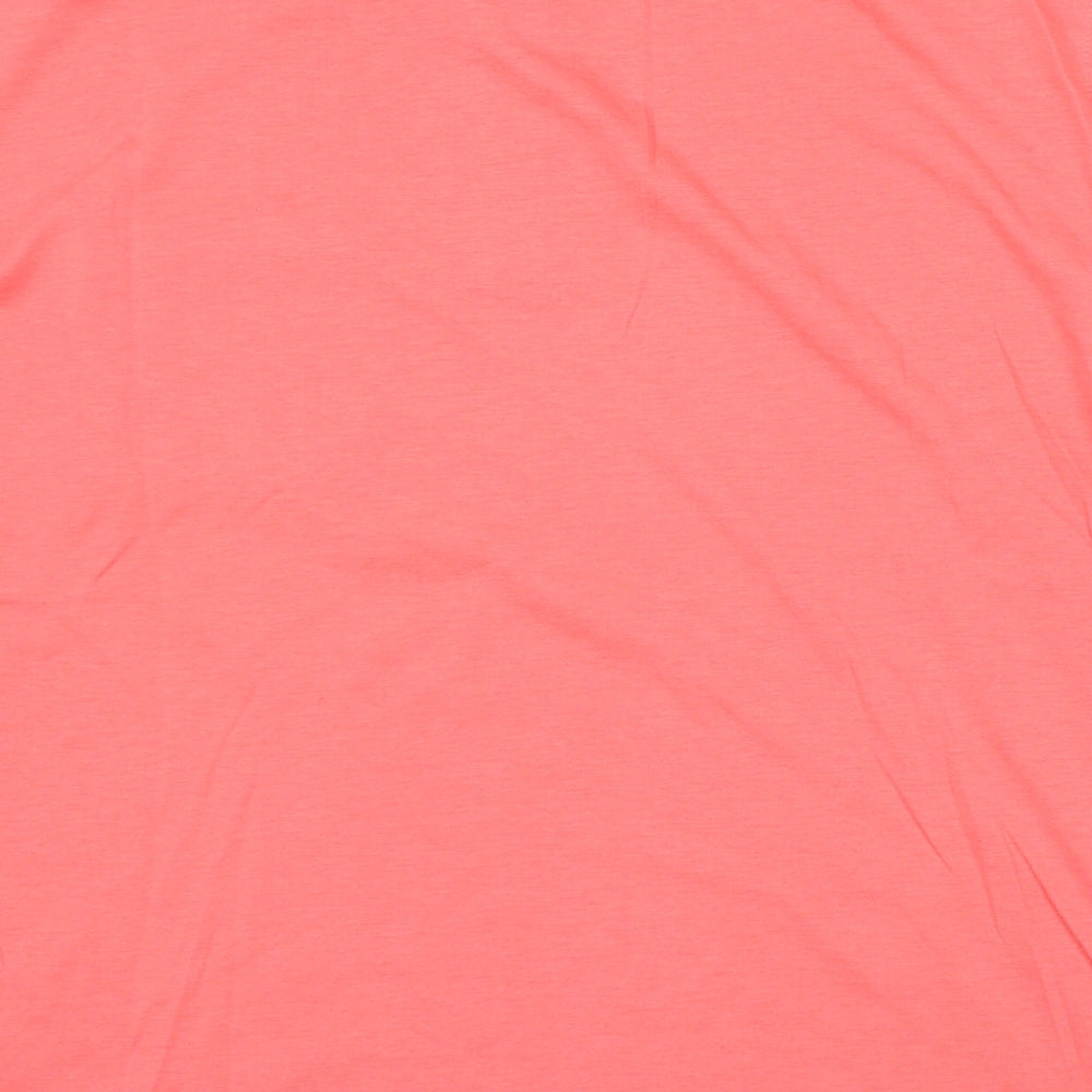 St Michael Mens Pink Cotton Polo Size L Collared Button