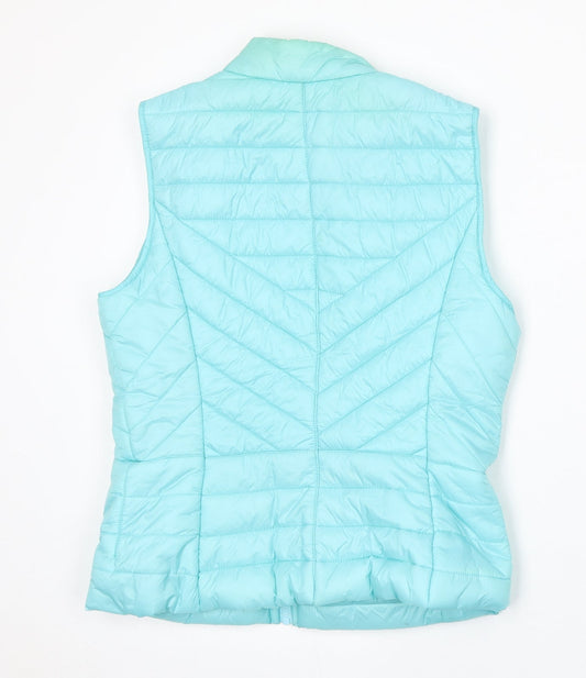 Olsen Womens Blue Gilet Jacket Size 8 Zip