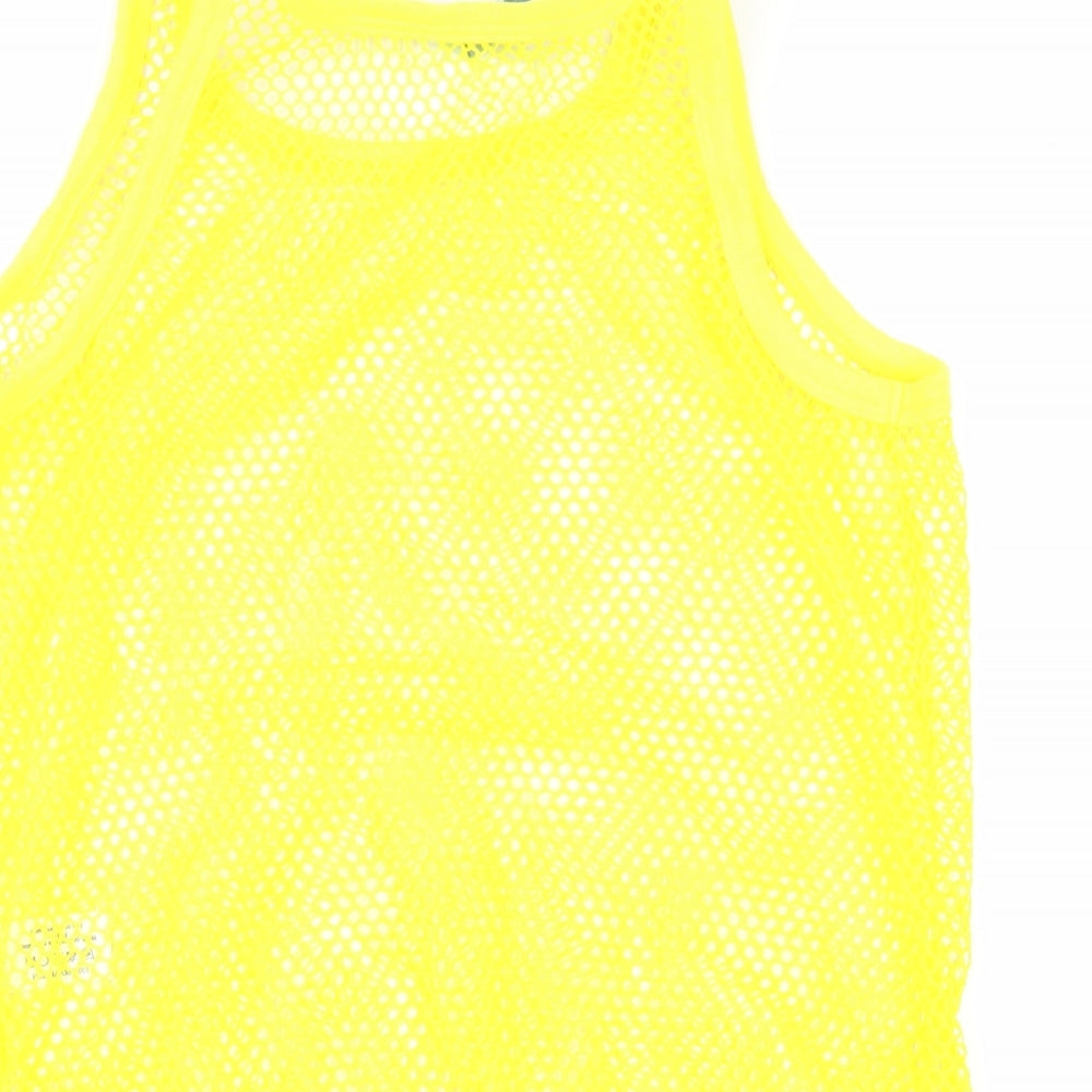 Atmosphere Womens Yellow Polyester Basic Tank Size 14 Scoop Neck