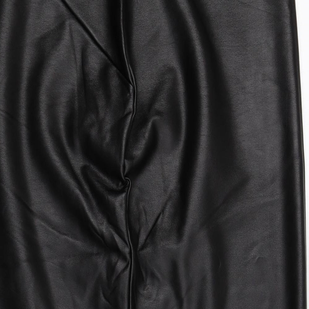 Vestidos Womens Brown Polyester Straight & Pencil Skirt Size XL - XXL, Fake Leather