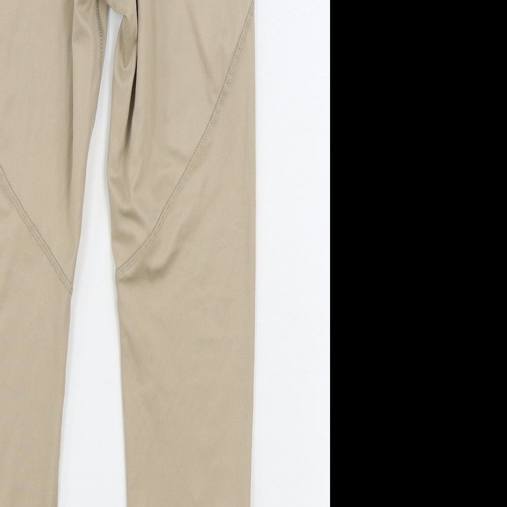 Womens UK Size S Workout Jogger Beige Leggings