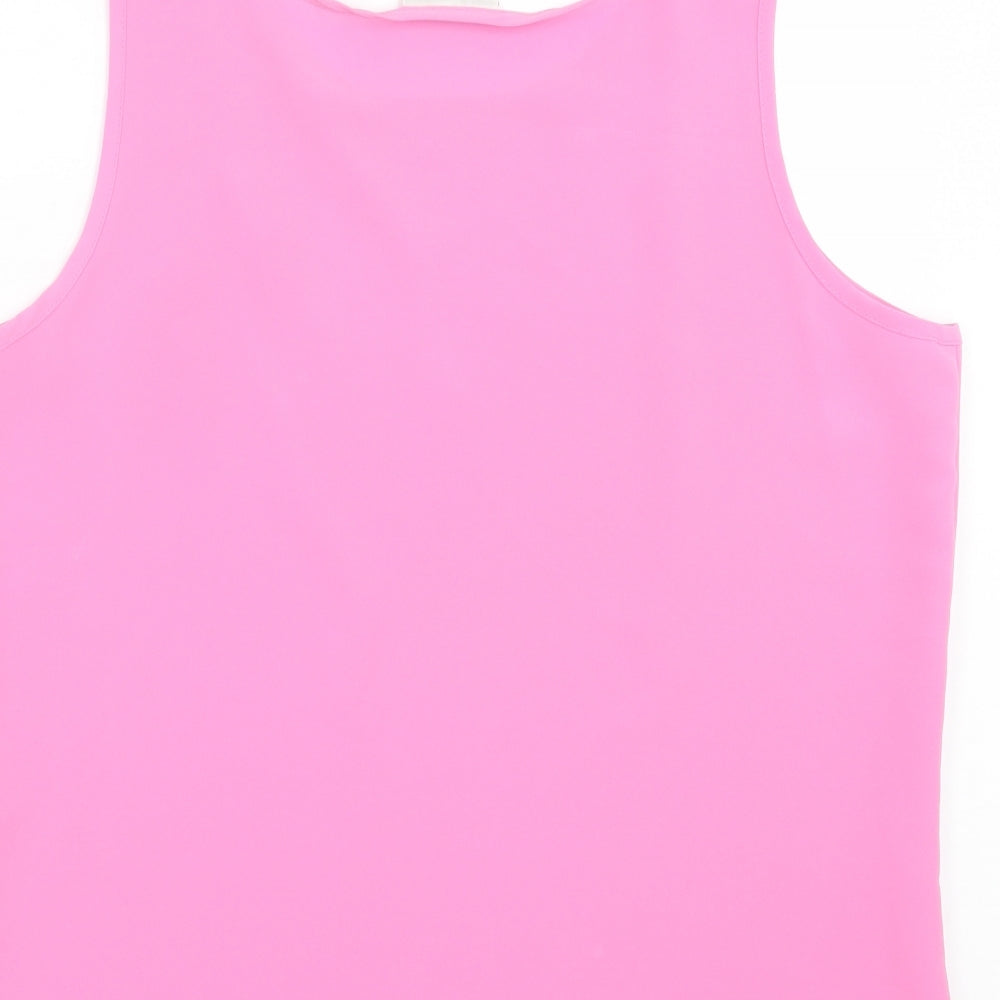 Womens UK Size 14 SARA WOMAN Pink Basic Tank