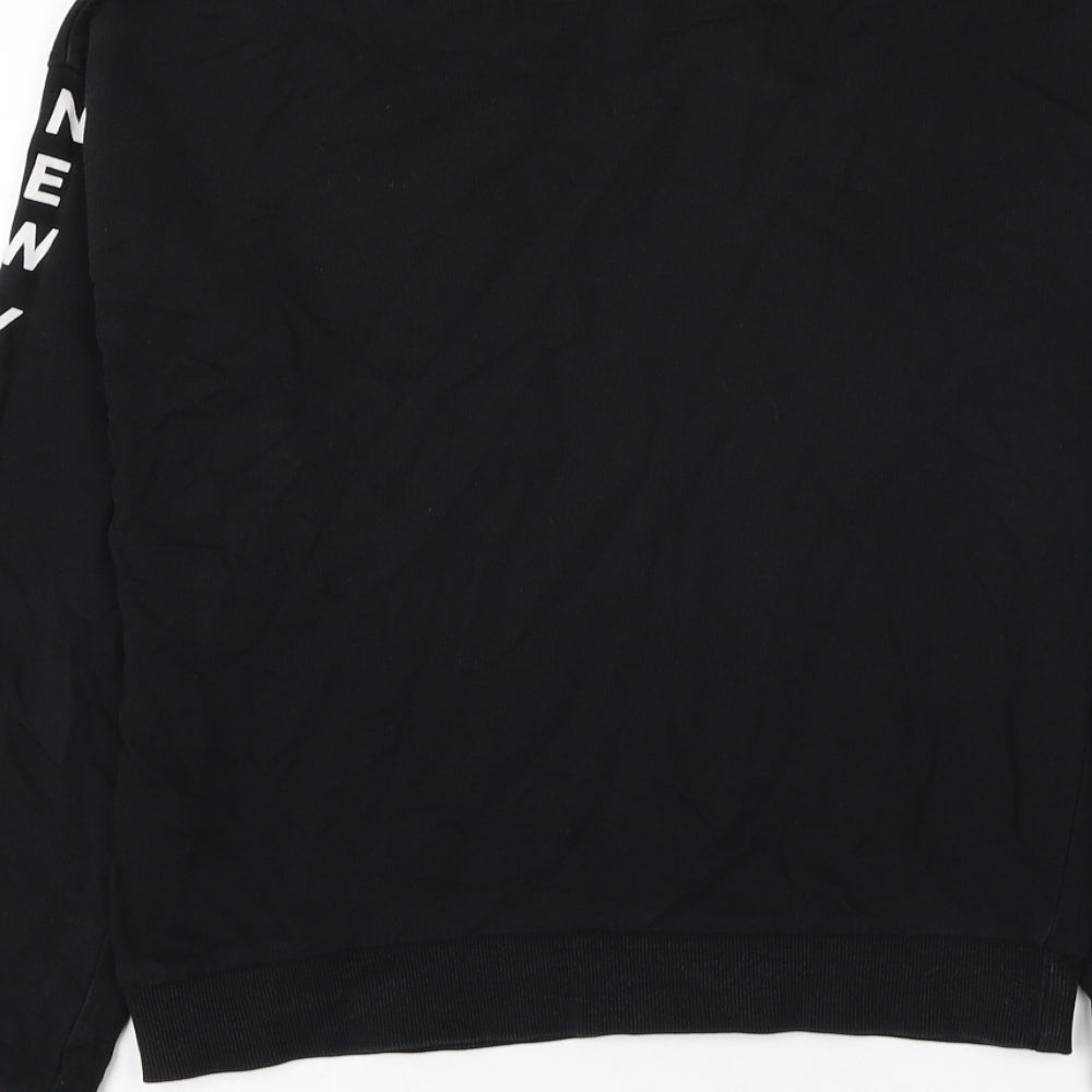 Womens UK Size XS Divided by H&M Black Pullover Sweatshirt