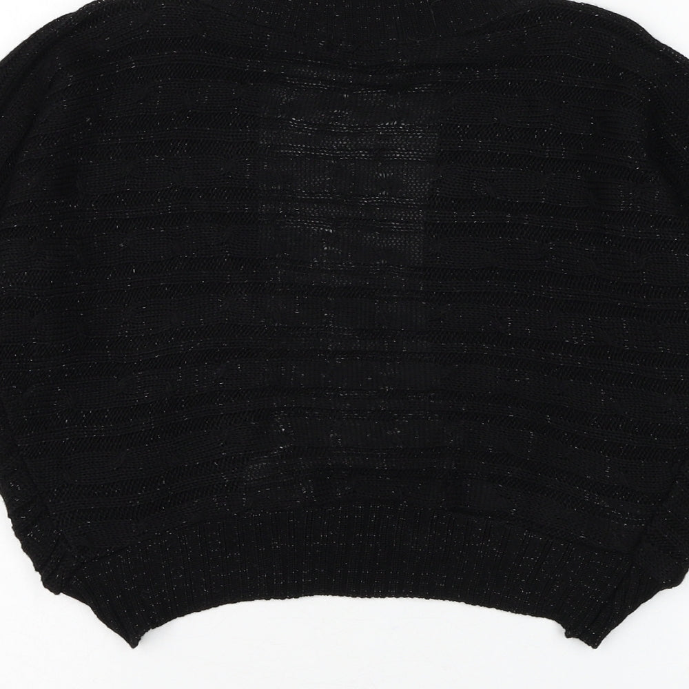 Womens UK Size S Influence Black Cardigan Jumper