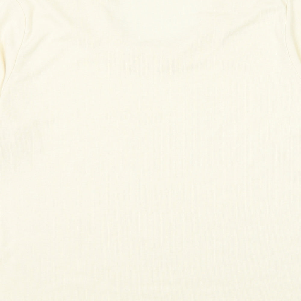 Womens UK Size 10 Emreco Ivory Basic T-Shirt