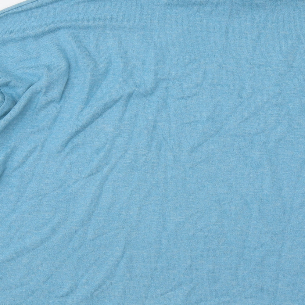 Primark Womens Blue Mock Neck Viscose Pullover Jumper Size 14