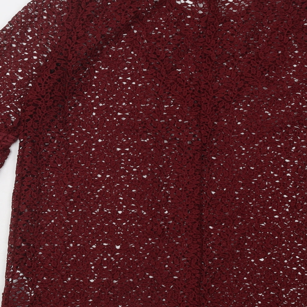 Womens UK Size M Soaked in Luxury Red Pullover Jumper