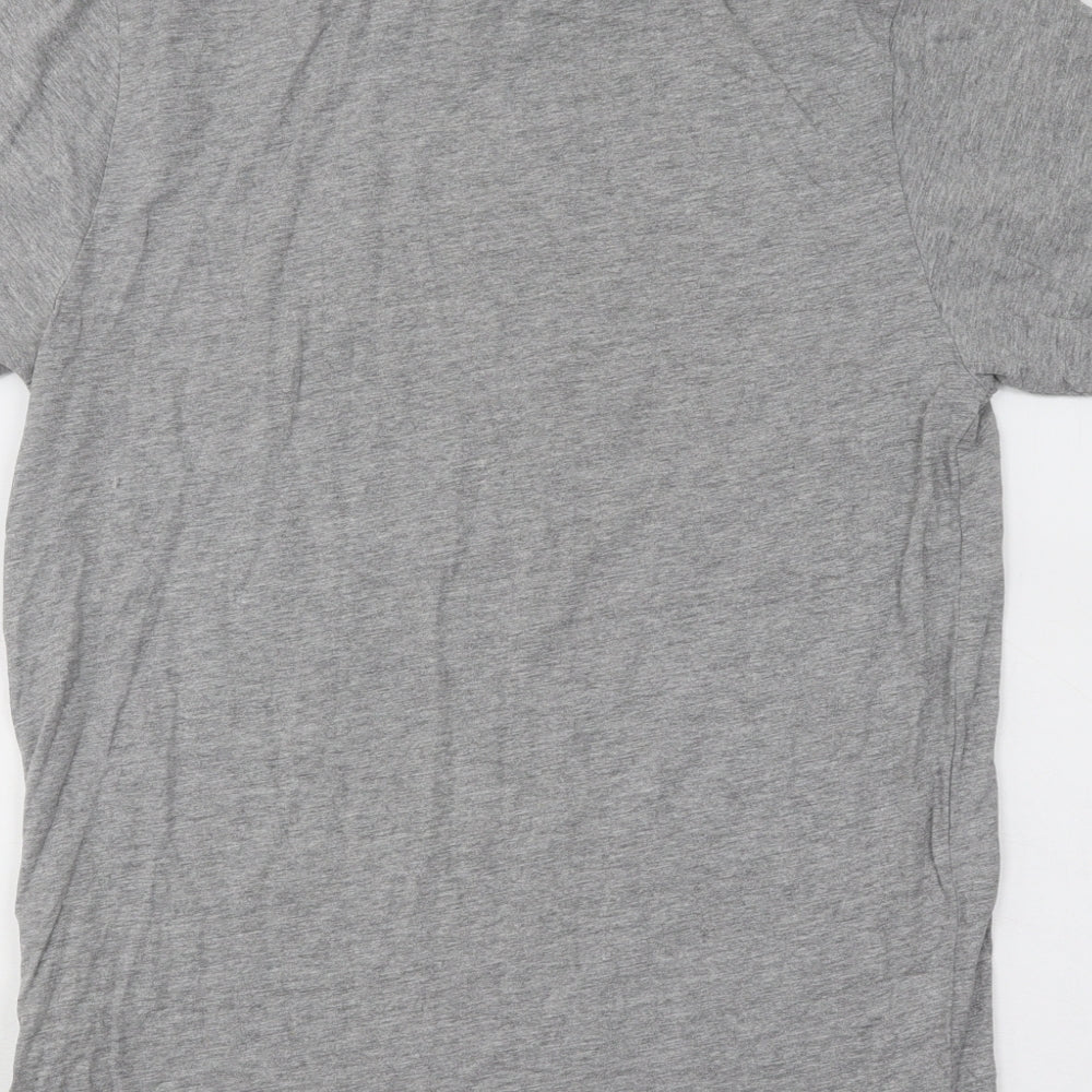 Jeff&Co Mens Grey Cotton T-Shirt Size M Round Neck - Melbourne Athletic