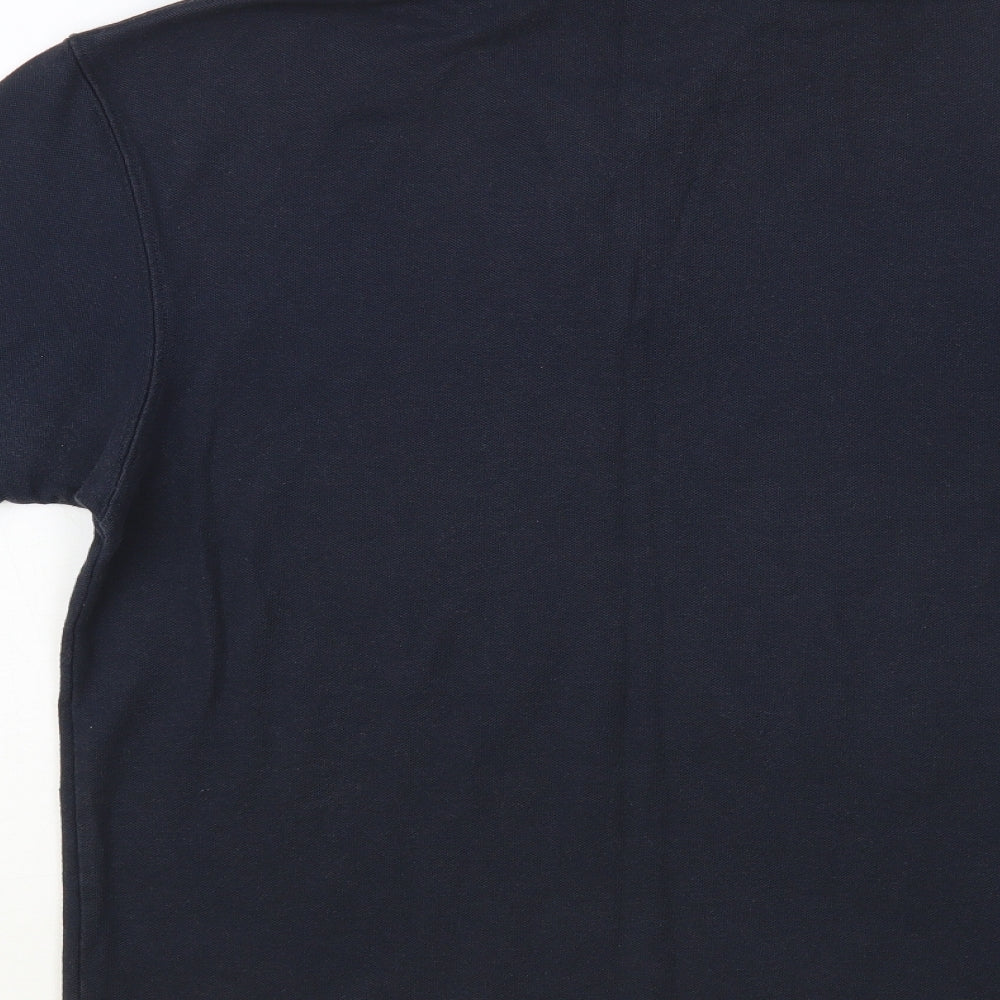 Alpine Expedition Mens Blue Cotton Polo Size L Collared Button