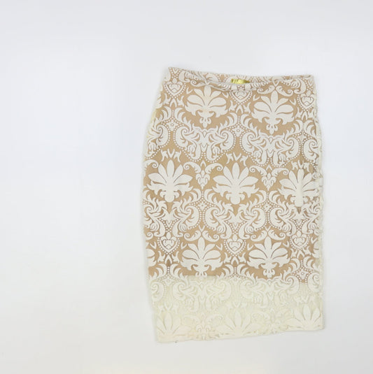 Womens UK Size 6 H&M Straight & Pencil Lace Skirt