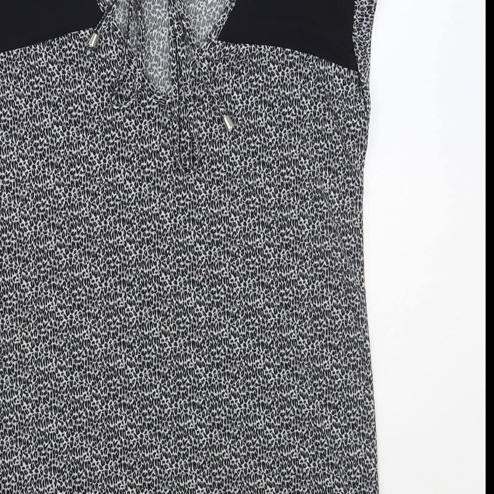 Womens UK Size XS Oasis Grey Basic Blouse