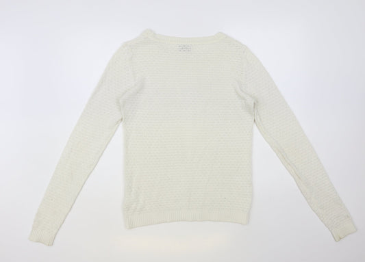 Womens UK Size M VILA White Pullover Jumper