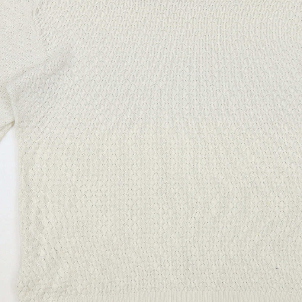 Womens UK Size M VILA White Pullover Jumper