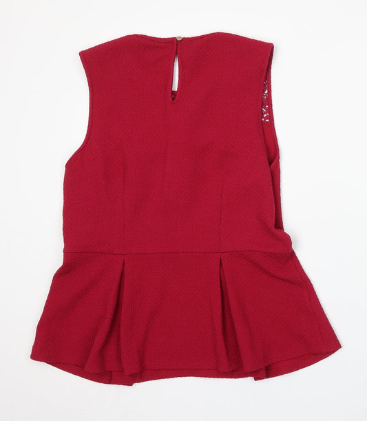 Womens UK Size L Oasis Pink Basic Blouse