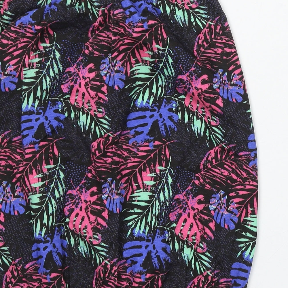 BeYou Womens Black Floral Polyester Straight & Pencil Skirt Size 12