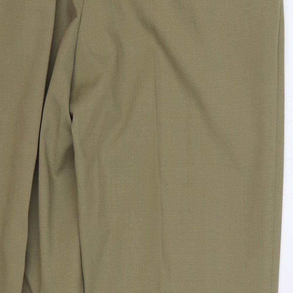Womens UK Size 38 Marks and Spencer Regular Fit Green Trousers