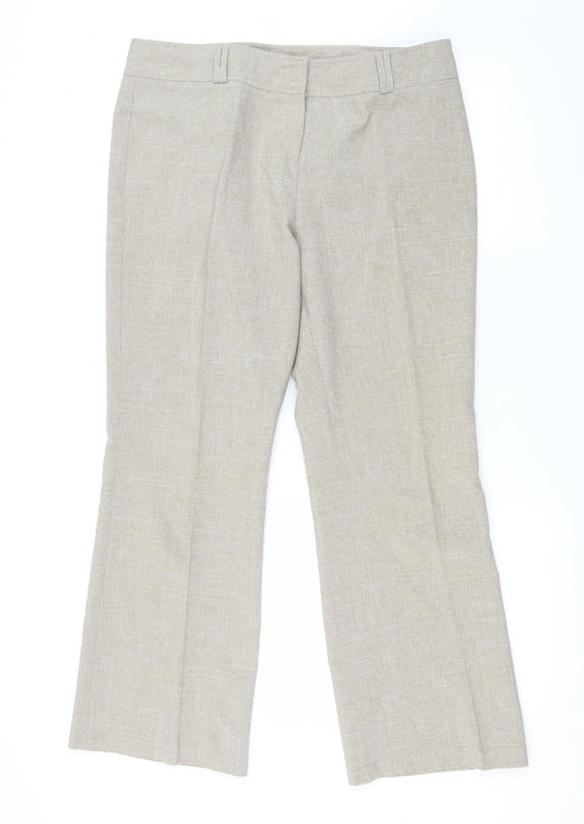 Womens UK Size 14 Dorothy Perkins Regular Fit Beige Trousers