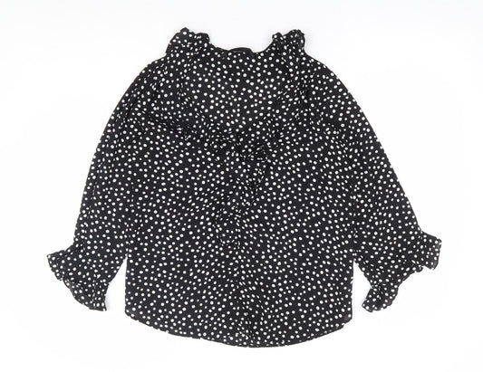 Womens UK Size 10 Dunnes Stores Black Basic Blouse