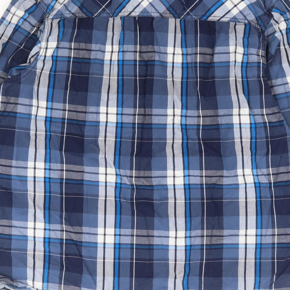 Mens UK Size M Lee Cooper Blue Button-Up Long Sleeve Casual Shirt