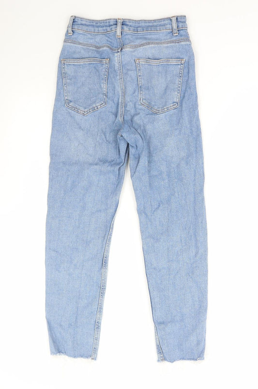 ASOS Womens Blue Cotton Straight Jeans Size 28 in L26 in Regular Zip