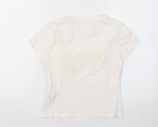 Womens UK Size S H&M White Basic T-Shirt