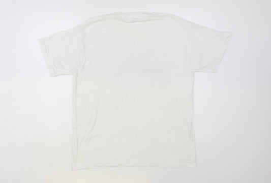 Womens UK Size L Fruit of the Loom White Basic T-Shirt