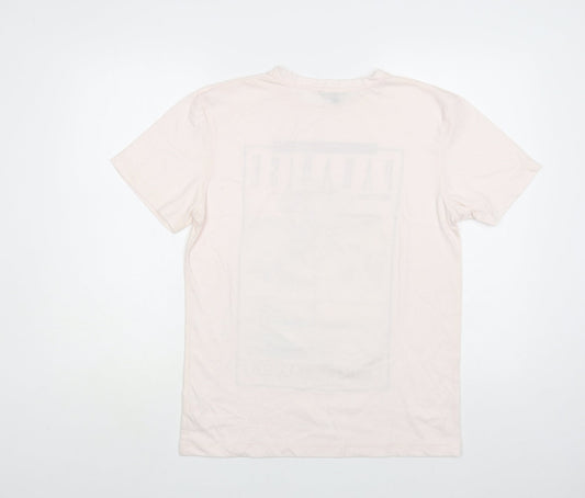 Twisted Soul Mens Pink Cotton T-Shirt Size S Crew Neck - Paradise