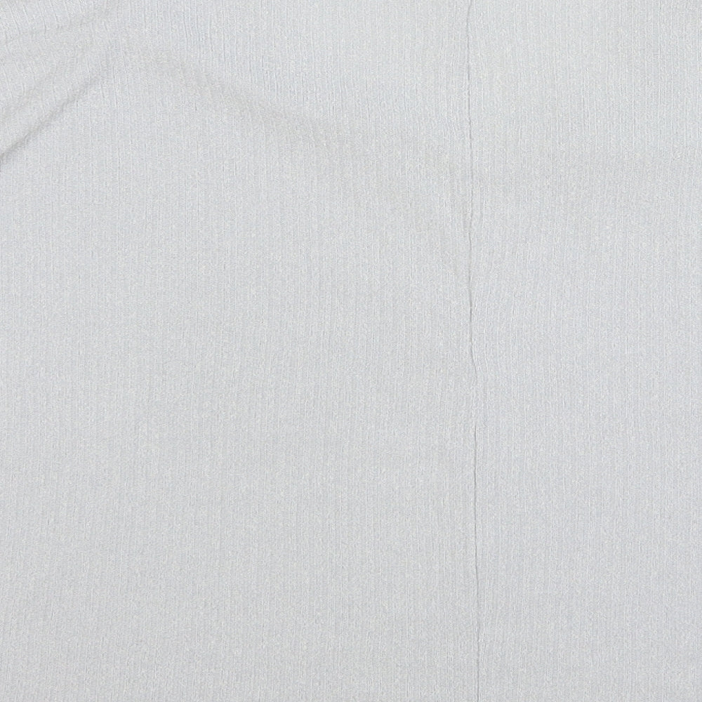 Womens UK Size L New Look Grey Basic T-Shirt