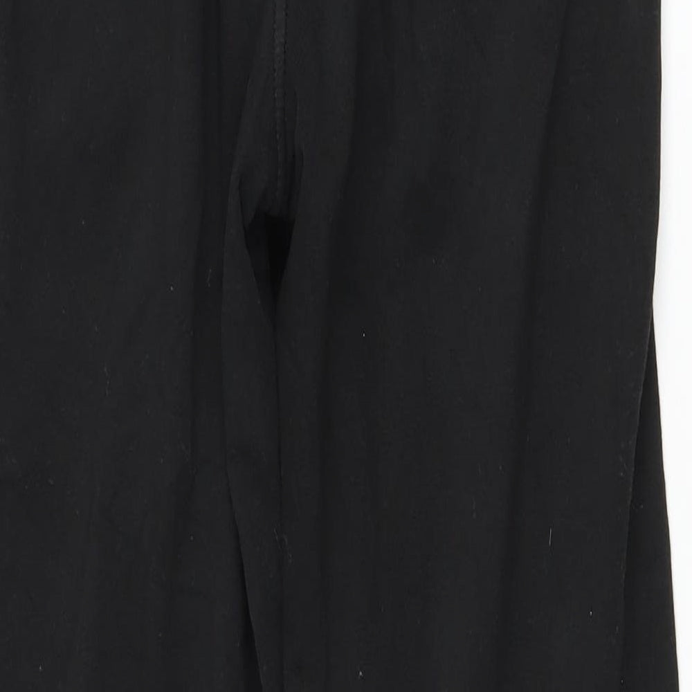 Marks and Spencer Mens Black Cotton Sweatpants Trousers Size 32 in L28 in Regular Drawstring