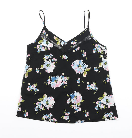 Womens UK Size 8 Miss Selfridge Black Camisole Blouse