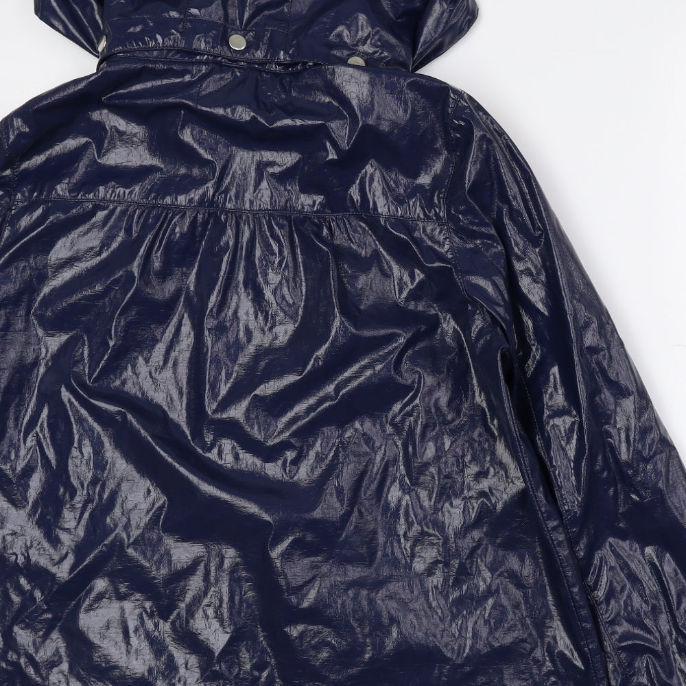 Womens UK Size 14 New Look Blue Anorak Coat