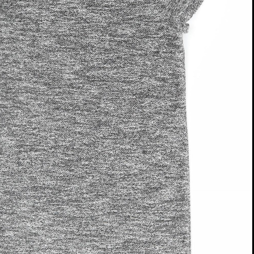 Peacocks Womens Grey Polyester Jumper Dress Size 14 Round Neck Pullover