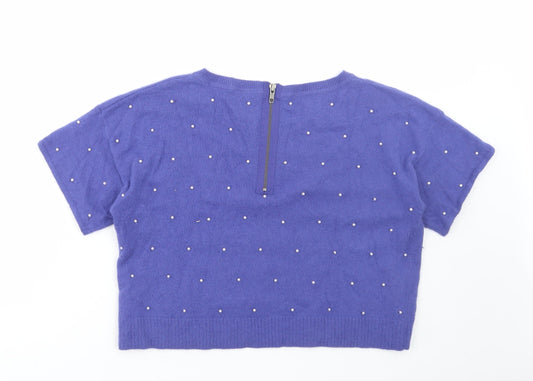 Womens UK Size 12 Topshop Blue Pullover Jumper