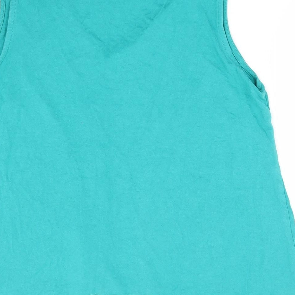 Womens UK Size 14 Bonmarché Green Basic Tank