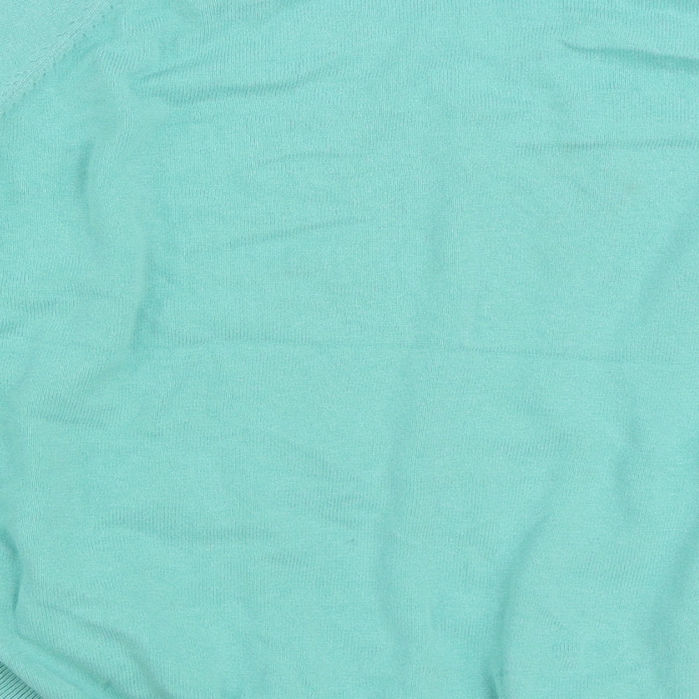 Damart Womens Blue Round Neck 100% Cotton Pullover Jumper Size 18