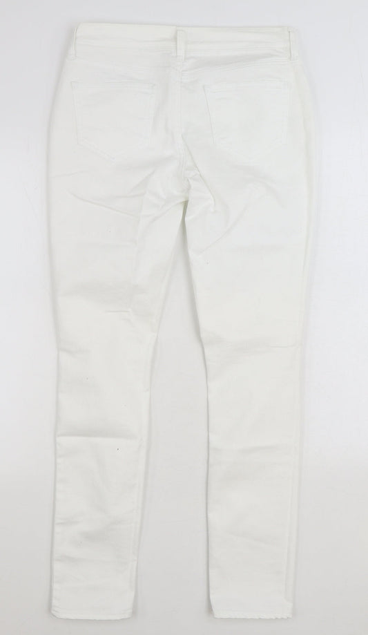 Old Navy Womens White Cotton Skinny Jeans Size 30 in L29 in Regular Zip