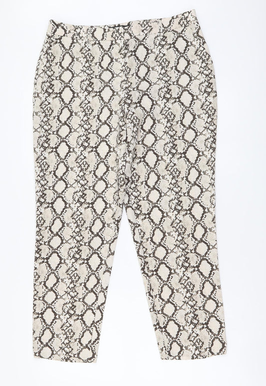 Womens UK Size 12 Dorothy Perkins Regular Fit Chino Beige Trousers