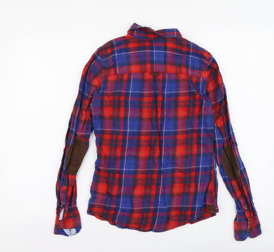 Womens UK Size S H&M Blue Basic Button-Up