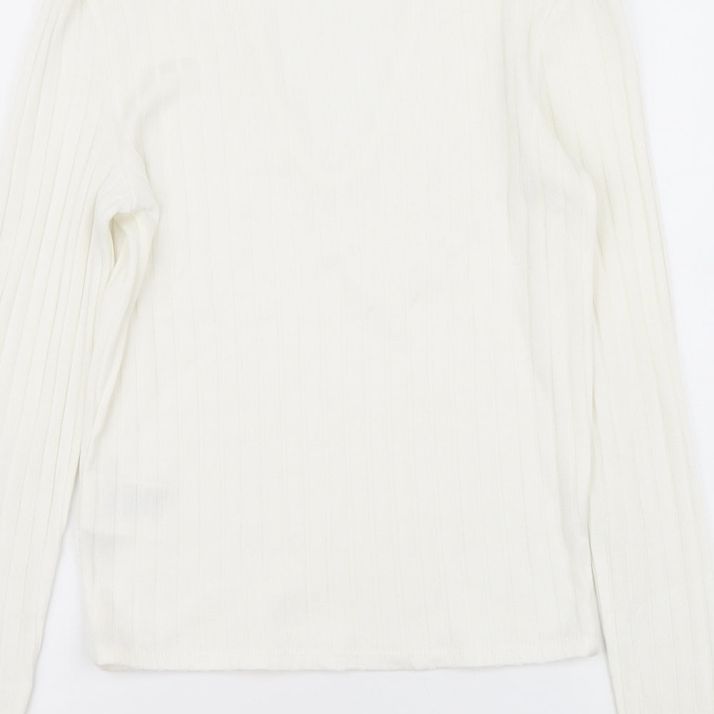 Womens UK Size S H&M Ivory Basic Blouse