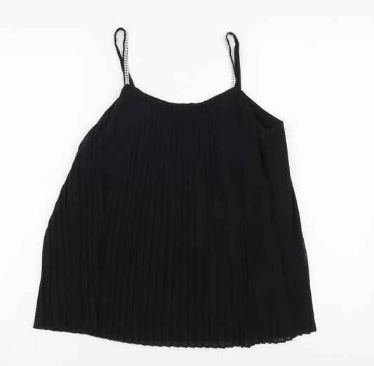 Womens UK Size 6 Quiz Black Camisole Blouse