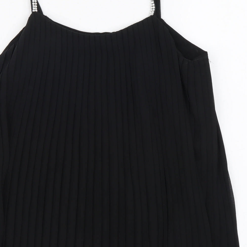 Womens UK Size 6 Quiz Black Camisole Blouse