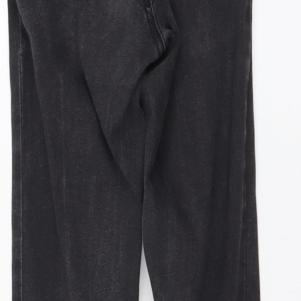 Denim & Co. Womens Grey Cotton Skinny Jeans Size 6 L25 in Regular Button