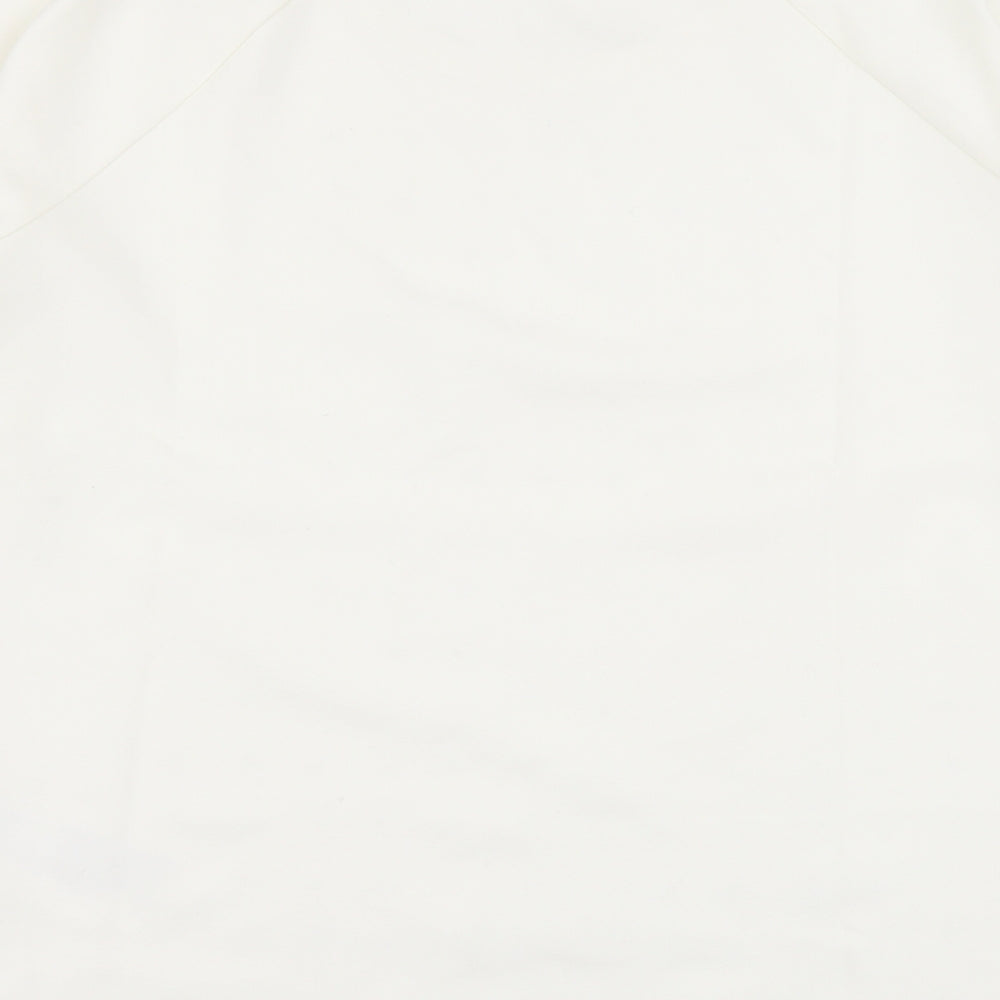 Womens UK Size 12 Preworn Ivory Basic T-Shirt